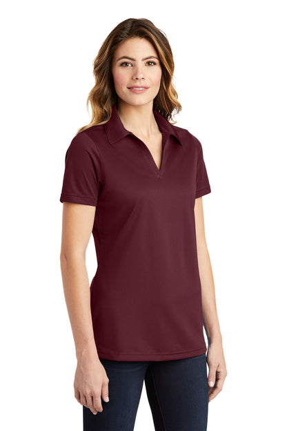 Maroon Sport-Tek Women's PosiCharge Active Textured Polo. LST690 plain