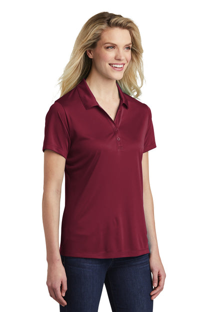 Maroon Sport-Tek Women's PosiCharge Competitor Polo. LST550 plain