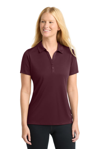 Maroon Sport-Tek Women's PosiCharge Competitor Polo. LST550 plain