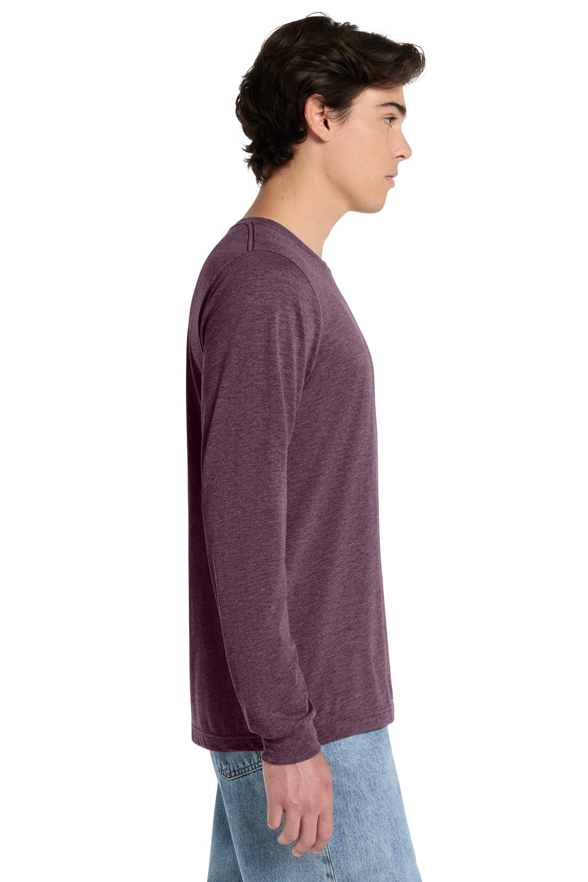 MaroonTB BELLA+CANVAS Unisex Triblend Long Sleeve Tee BC3513 plain