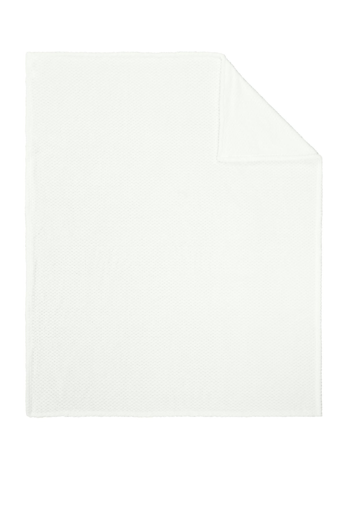 Marshmallow Port Authority Plush Texture Blanket. BP35 plain