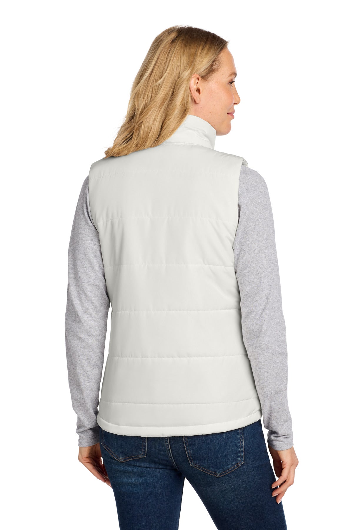 Marshmllw Port Authority Women's Puffer Vest L853 plain