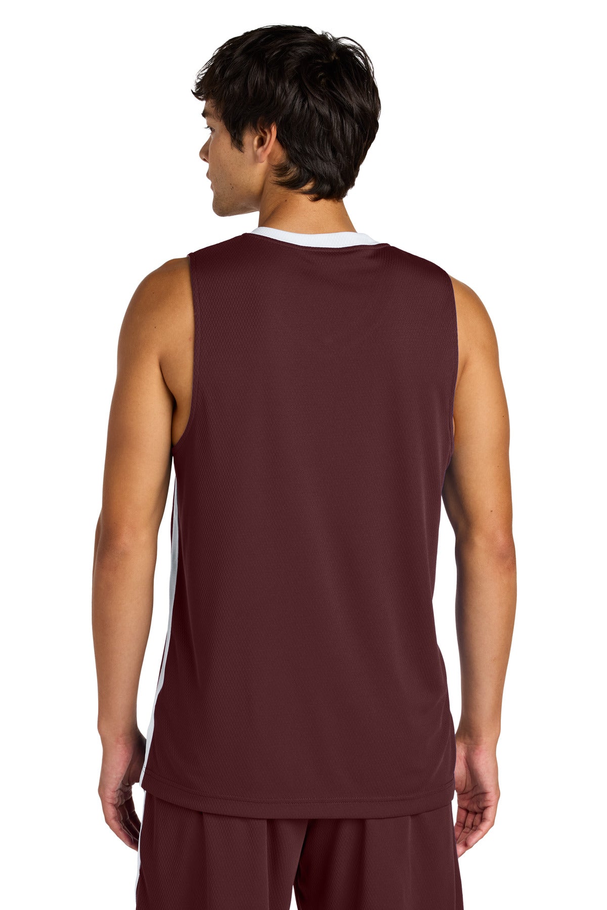 Mar/White Sport-Tek Rival Basketball Rev Jersey ST900 plain