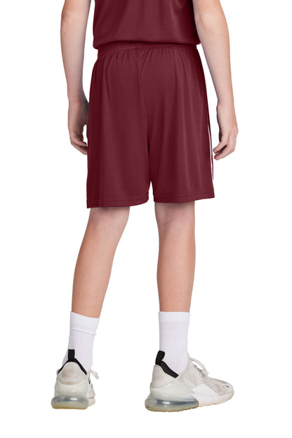 Mar/White Sport-Tek Youth Competitor United 5" Short YST103 plain