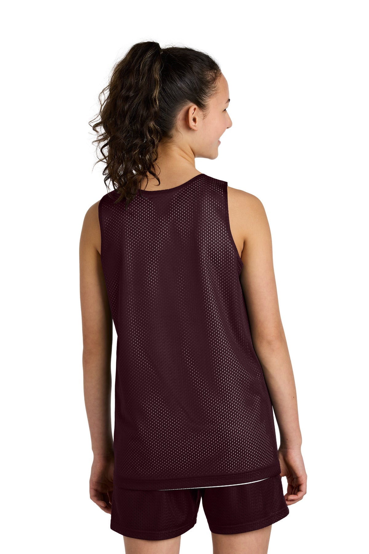 Mar/White Sport-Tek Youth PosiCharge Reversible Mesh Tank YST5000 plain