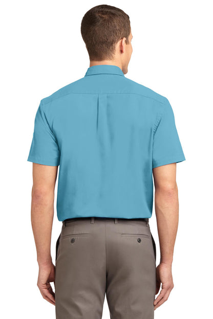 Maui Blue Port Authority Short Sleeve Easy Care Shirt. S508 plain