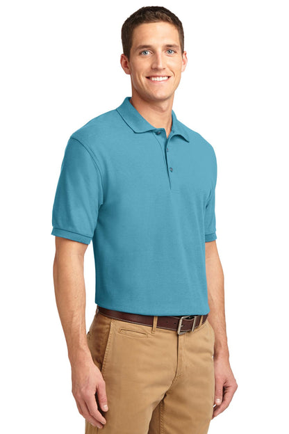 Maui Blue Port Authority Silk Touch Polo K500 plain