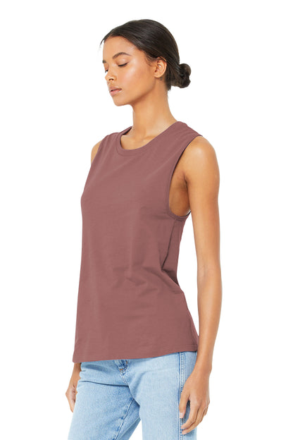 Mauve BELLA+CANVAS Women's Jersey Muscle Tank. BC6003 plain