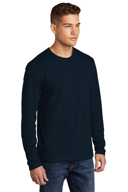 MdntNavy Next Level Apparel Cotton Long Sleeve Tee. NL3601 plain