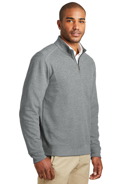Med He Gy/ChHe Port Authority Interlock 1/4-Zip. K807 plain
