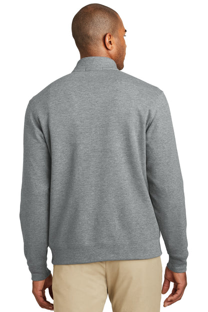 Med He Gy/ChHe Port Authority Interlock 1/4-Zip. K807 plain