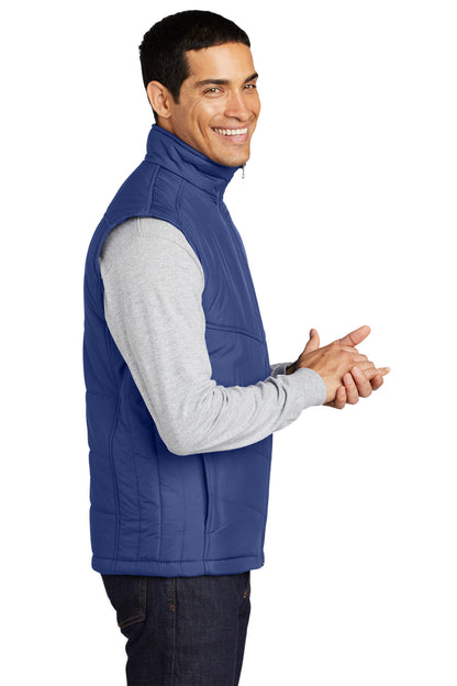 Medit Blue Port Authority Puffy Vest. J709 plain