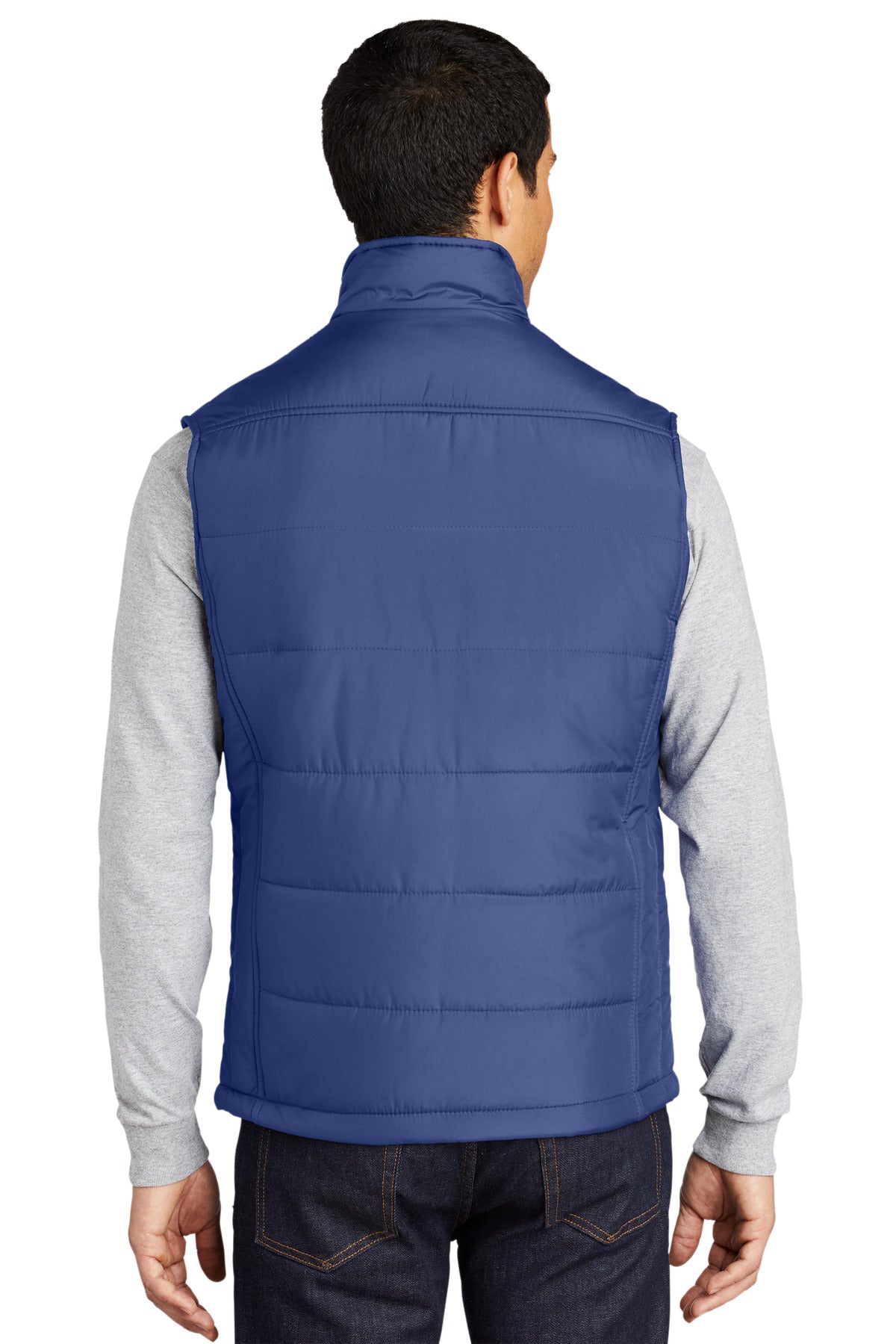Medit Blue Port Authority Puffy Vest. J709 plain