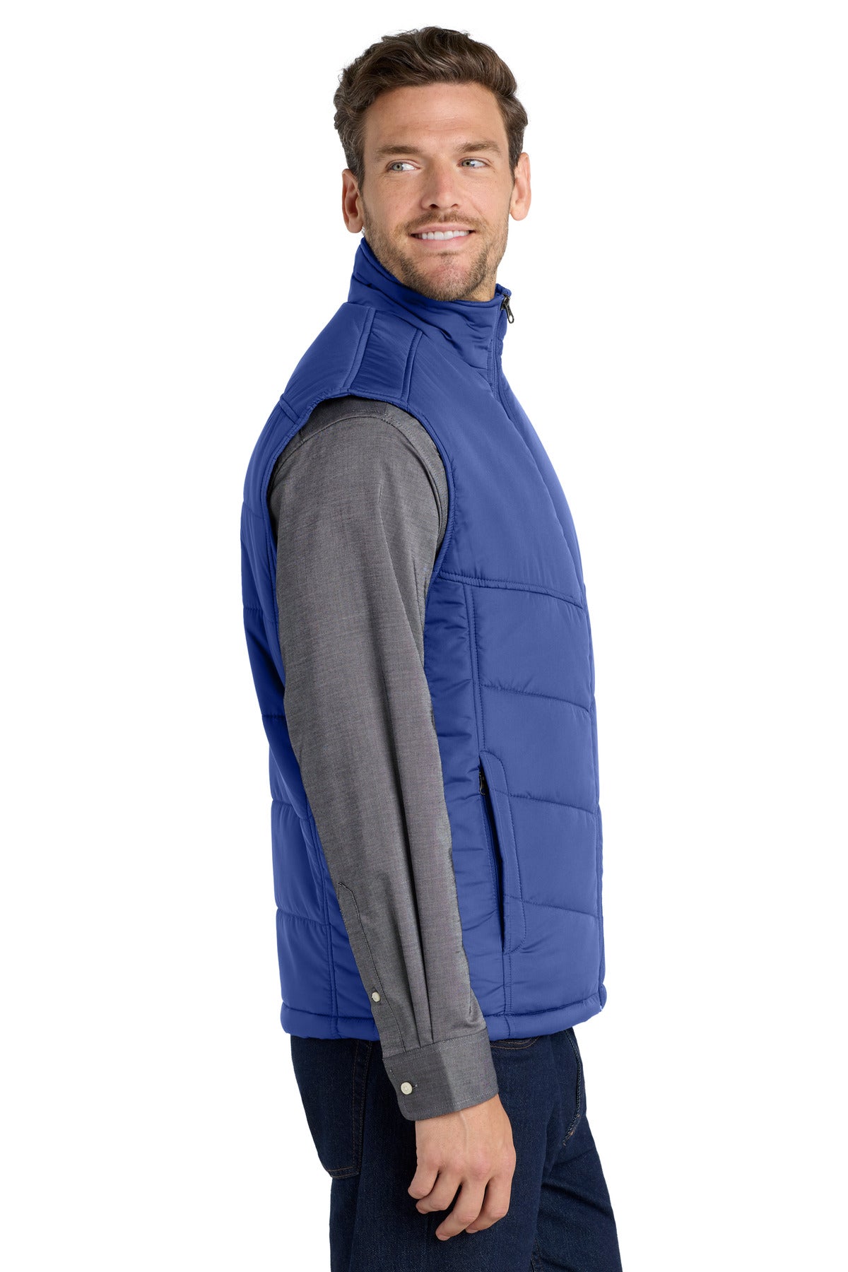 Medit Blue Port Authority Puffy Vest. J709