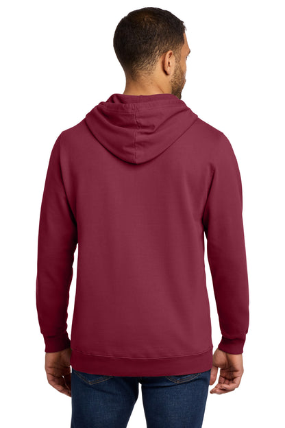 Merlot Port & Co Beach Wash Garment-Dyed Pullover Hooded Sweatshirt. PC098H plain