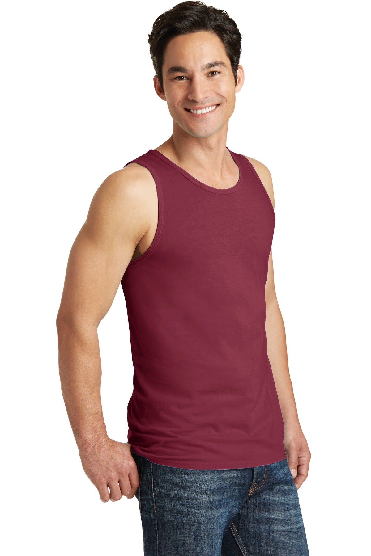 Merlot Port & Co Beach Wash Garment-Dyed Tank. PC099TT plain
