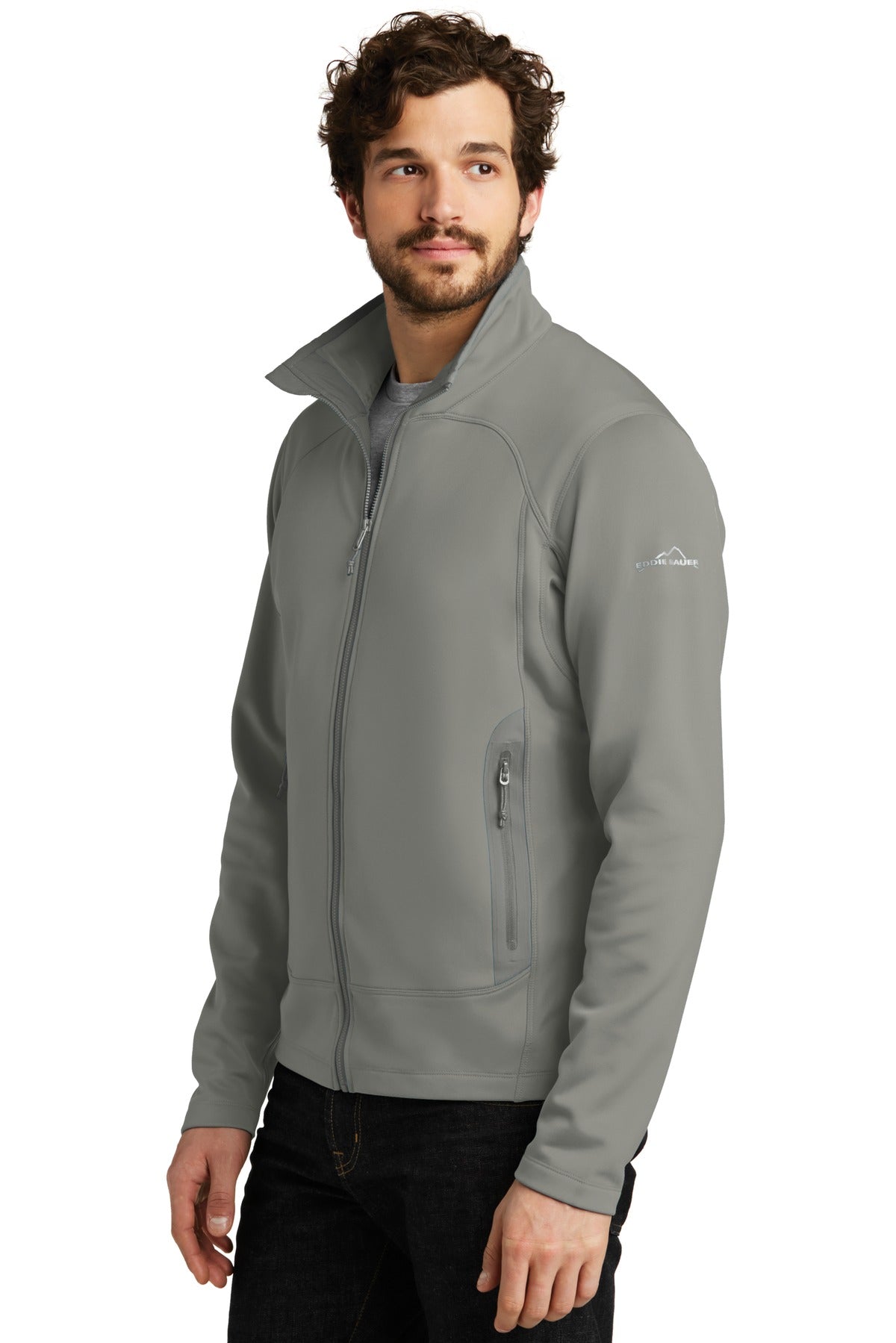 Metal Grey Eddie Bauer Highpoint Fleece Jacket. EB240 plain
