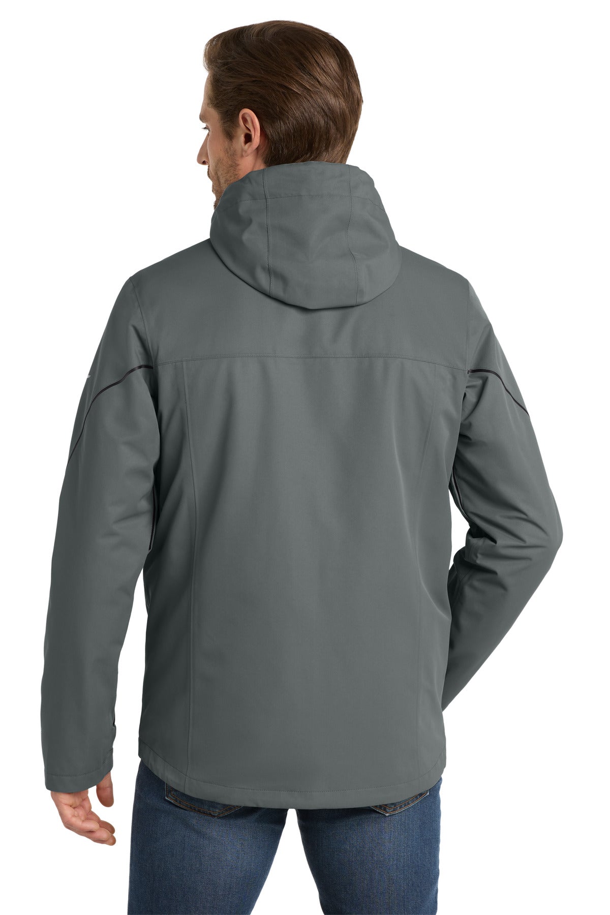 Metal Grey Eddie Bauer WeatherEdge Plus 3-in-1 Jacket. EB556 plain