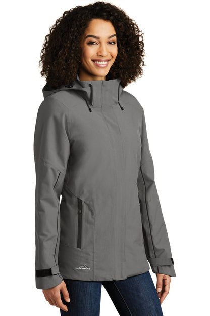 Metal Grey Eddie Bauer Women's WeatherEdge Plus Insulated Jacket. EB555 plain