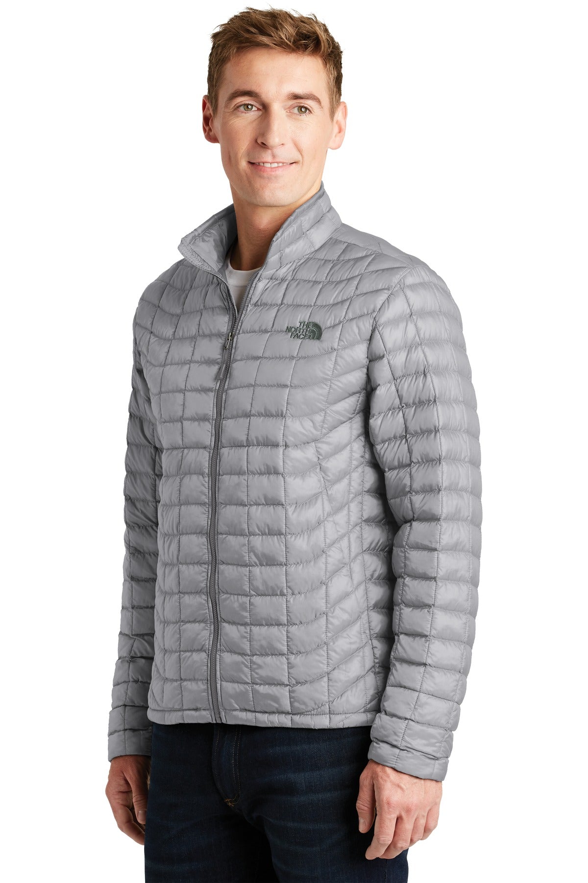 Mid Grey The North Face ThermoBall Trekker Jacket. NF0A3LH2 plain