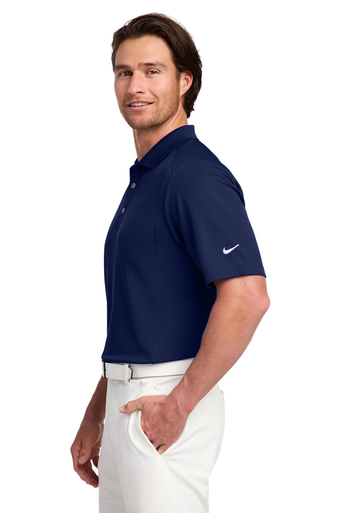 Midnight Navy Nike Dri-FIT Classic Polo. 267020 plain