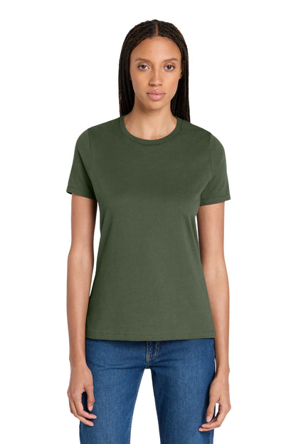 MilGreen BELLA+CANVAS Women's Relaxed Jersey Short Sleeve Tee. BC6400 plain