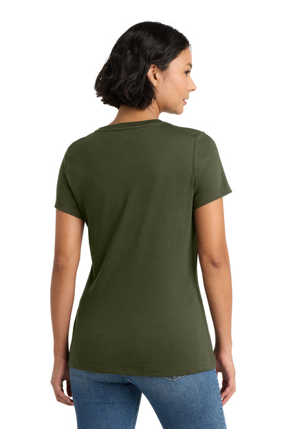 MilGreen District Women's Perfect Weight Tee. DM104L plain