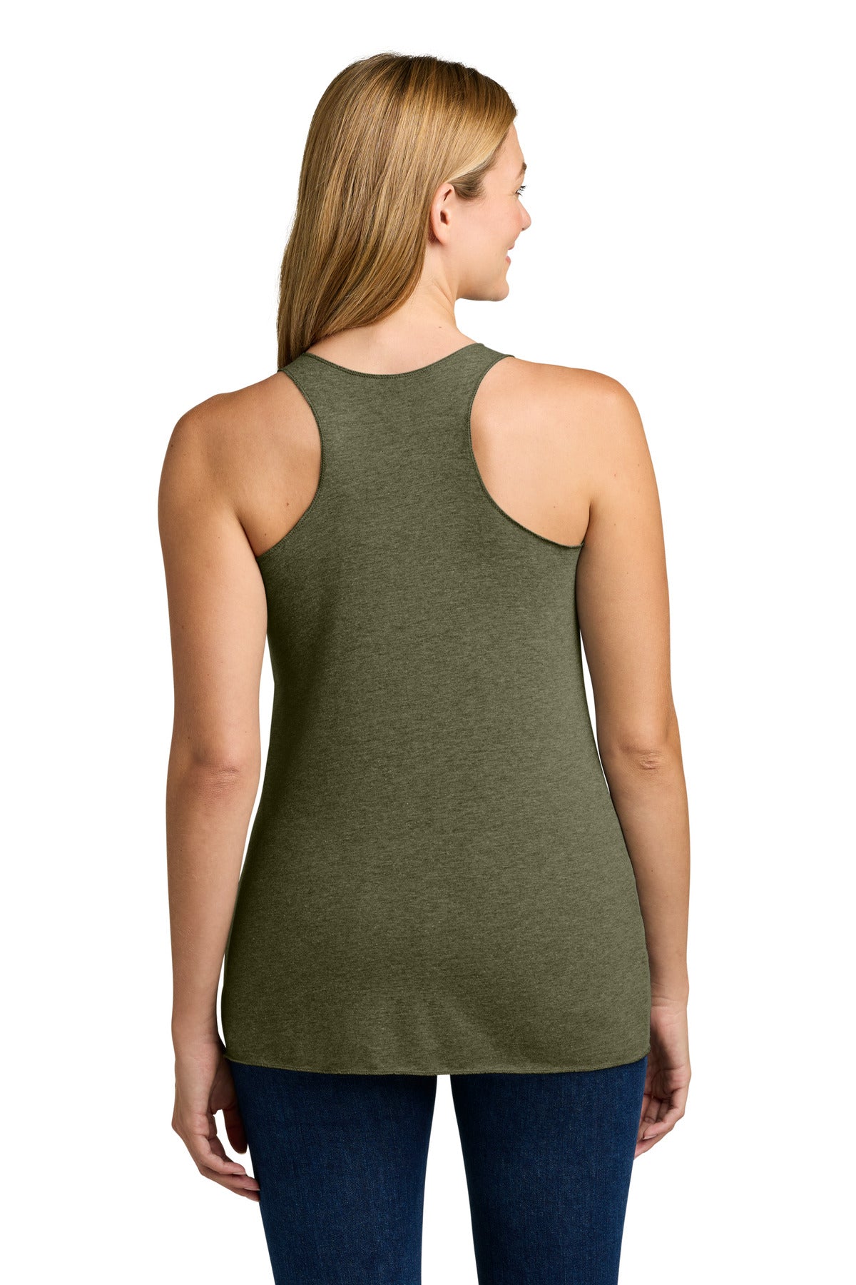 MilGreen Next Level Apparel Women's Tri-Blend Racerback Tank. NL6733 plain