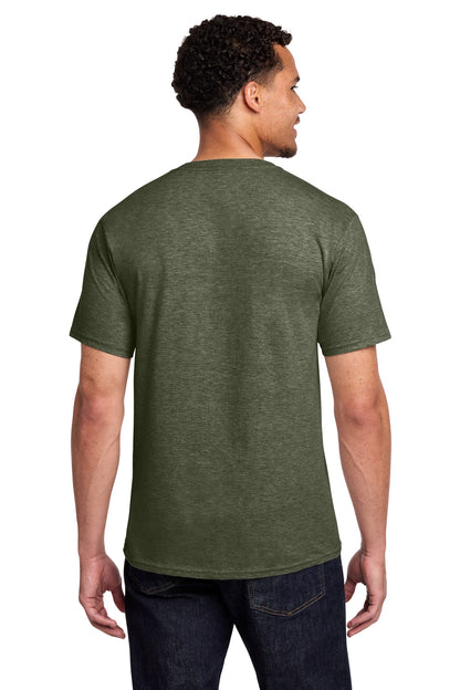 MilGrnHtr Port & Co Fan Favorite Tee. PC450