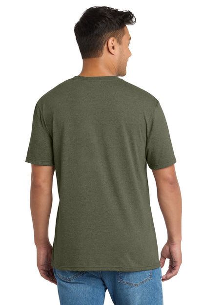 MilGrnHtr Port & Co Tri-Blend Tee. PC330 plain