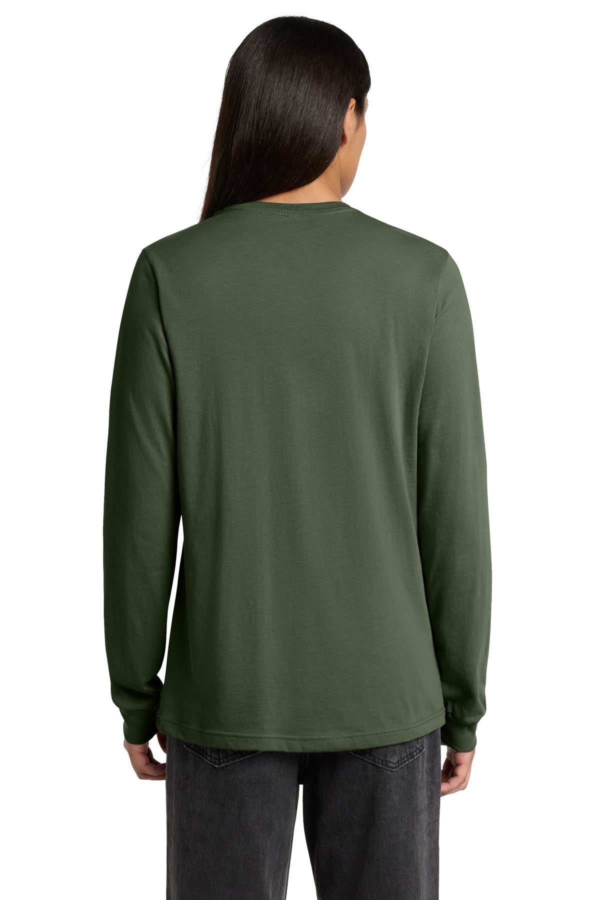 Military Green BELLA+CANVAS Unisex Jersey Long Sleeve Tee. BC3501 plain
