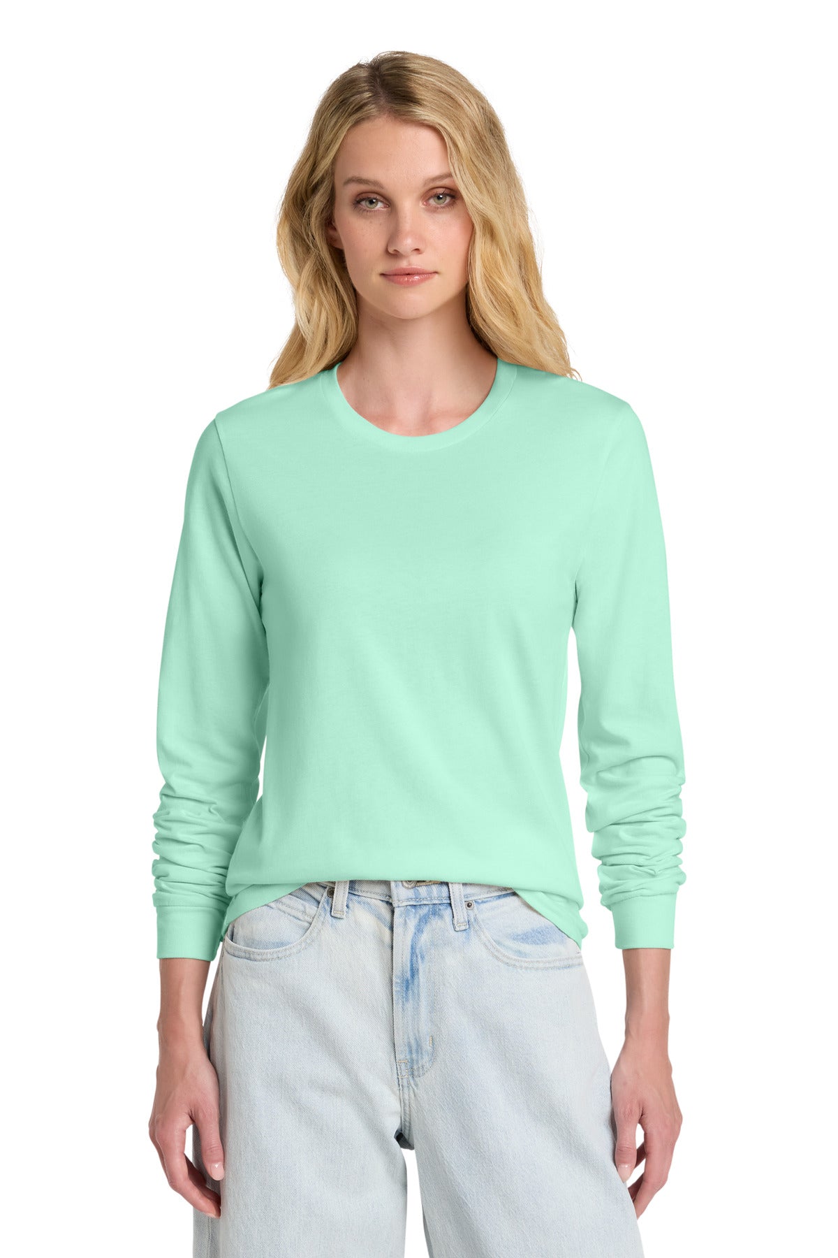Mint BELLA+CANVAS Unisex Jersey Long Sleeve Tee. BC3501