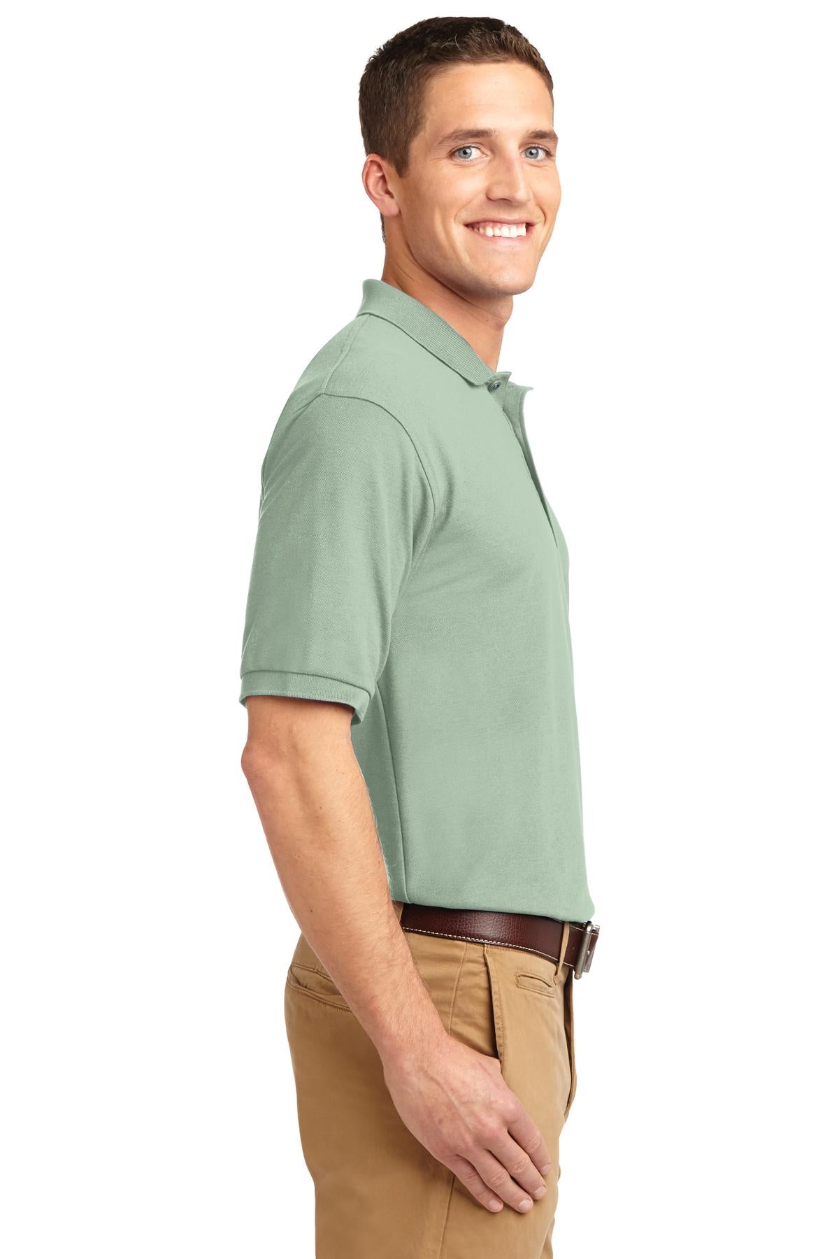 Mint Green Port Authority Extended Size Silk Touch Polo K500ES plain