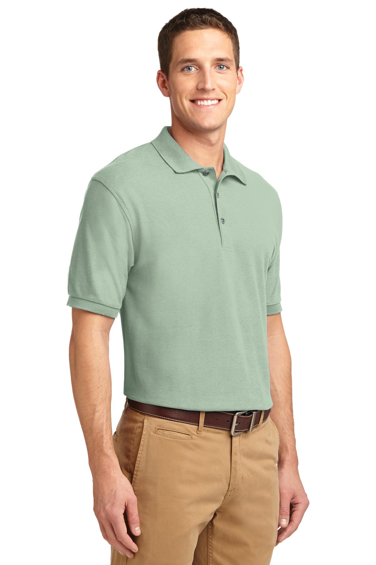 Mint Green Port Authority Extended Size Silk Touch Polo K500ES plain