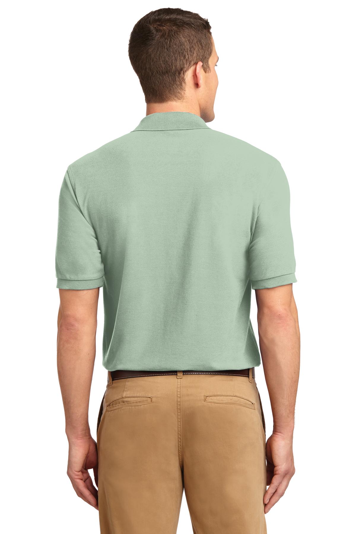 Mint Green Port Authority Silk Touch Polo K500 plain