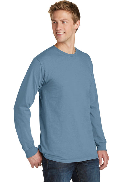 Mist Port & Co Beach Wash Garment-Dyed Long Sleeve Tee PC099LS plain