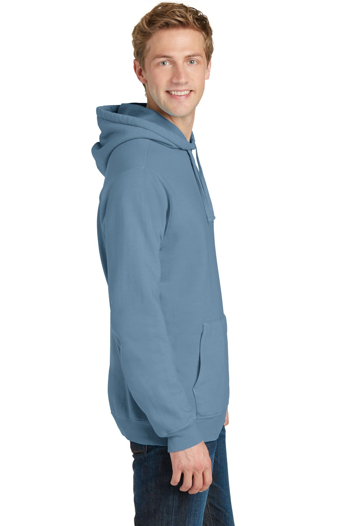 Mist Port & Co Beach Wash Garment-Dyed Pullover Hooded Sweatshirt. PC098H plain