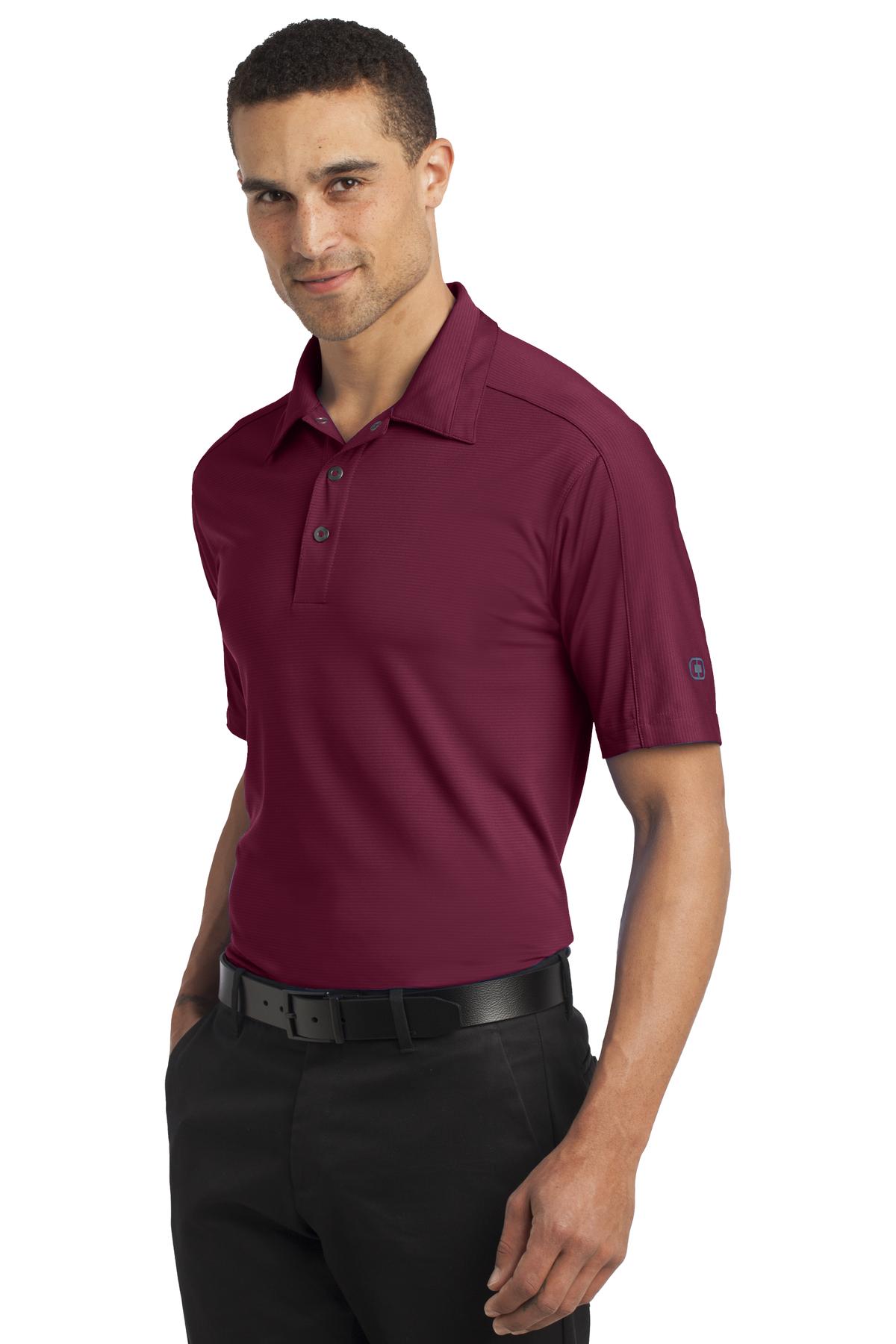 Molten Maroon OGIO Linear Polo. OG1030 plain