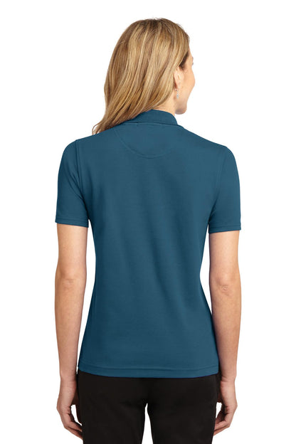 Moroccan Blue Port Authority Women's Rapid Dry Polo. L455 plain