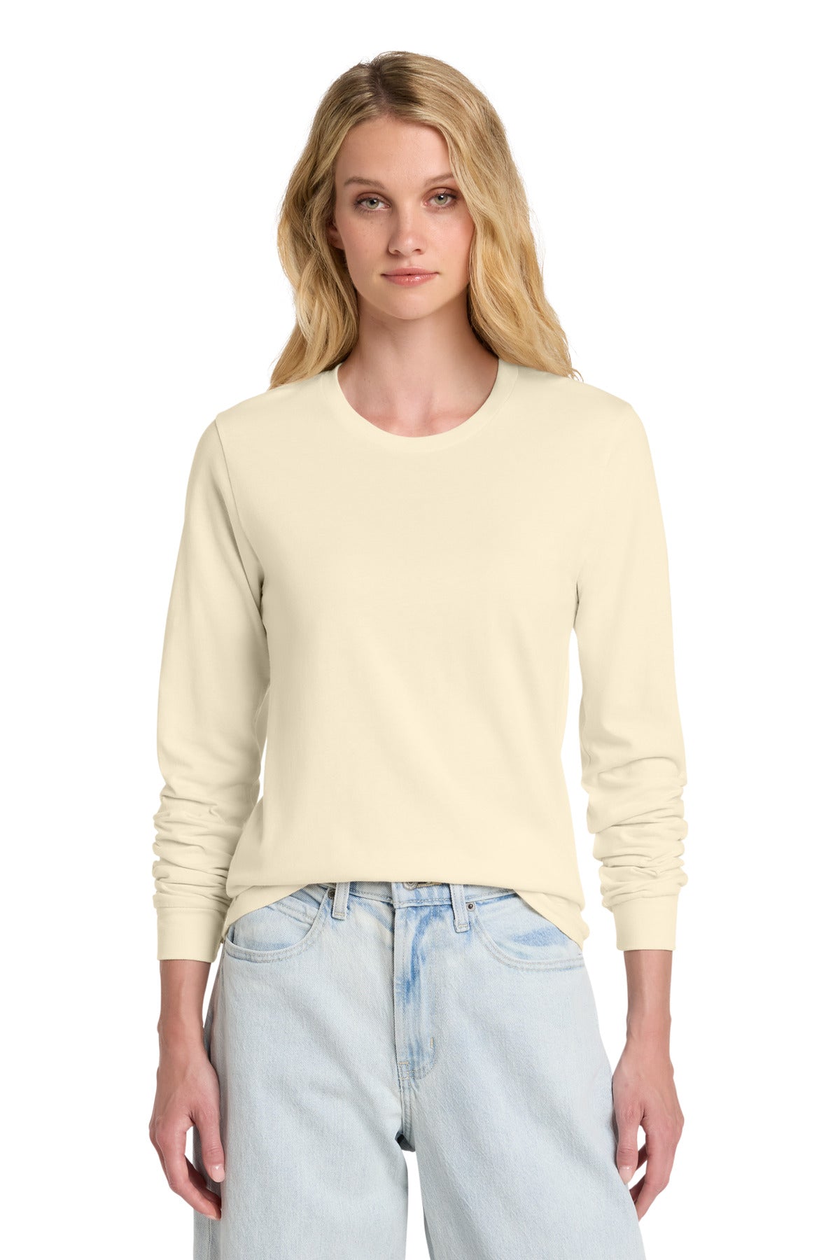 Natural BELLA+CANVAS Unisex Jersey Long Sleeve Tee. BC3501