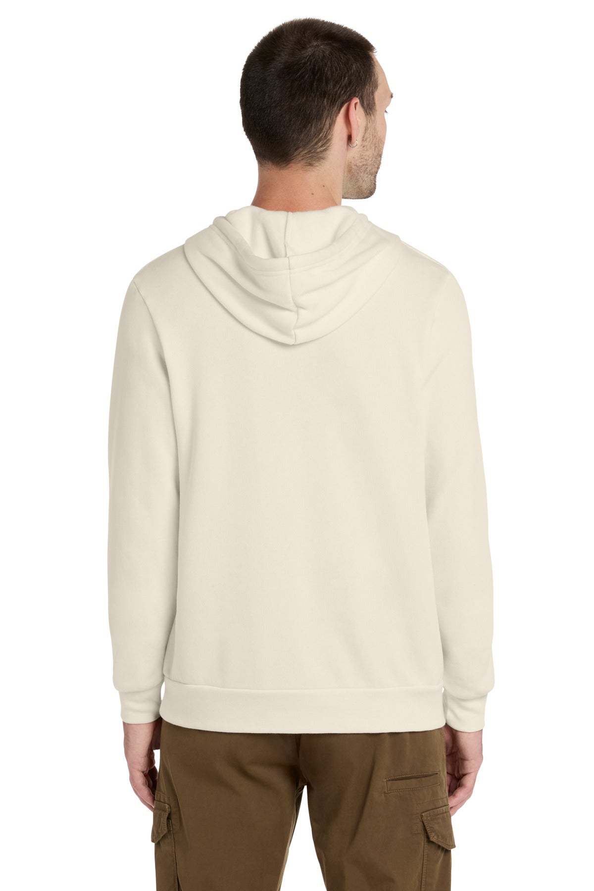 Natural BELLA+CANVAS Unisex Sponge Fleece Pullover Hoodie. BC3719 plain