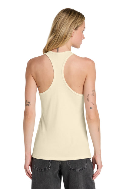 Natural BELLA+CANVAS Women's Jersey Racerback Tank. BC6008 plain