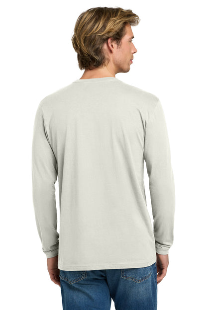 Natural Next Level Apparel Cotton Long Sleeve Tee. NL3601 plain