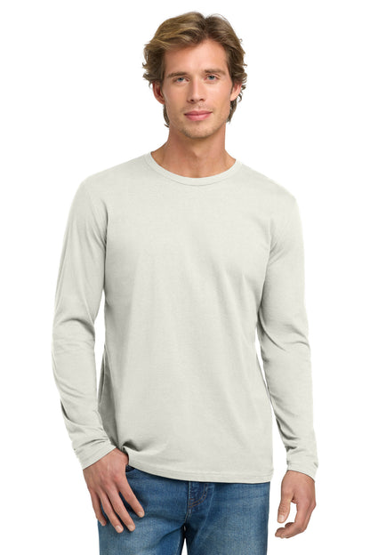 Natural Next Level Apparel Cotton Long Sleeve Tee. NL3601 plain