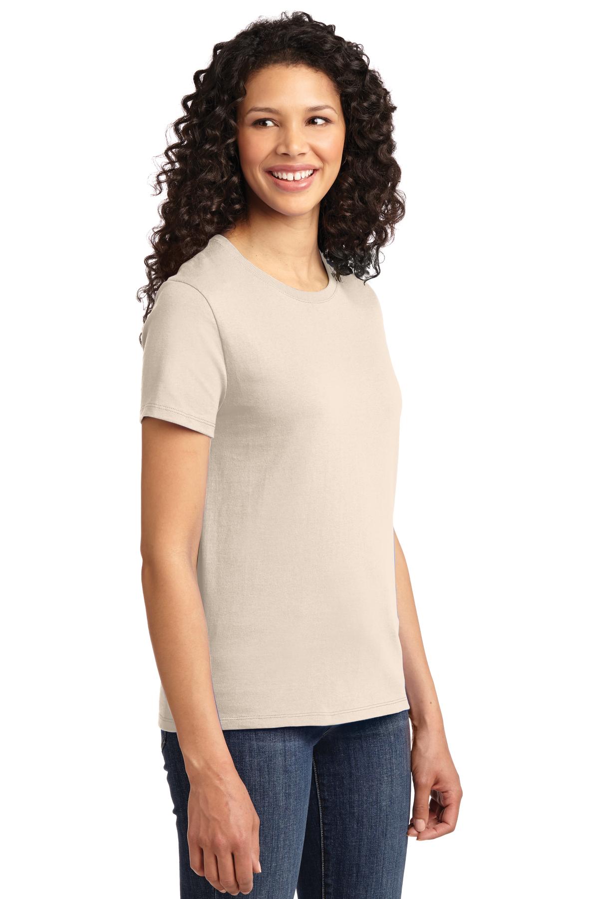 Natural Port & Co Women's Essential Tee. LPC61 plain