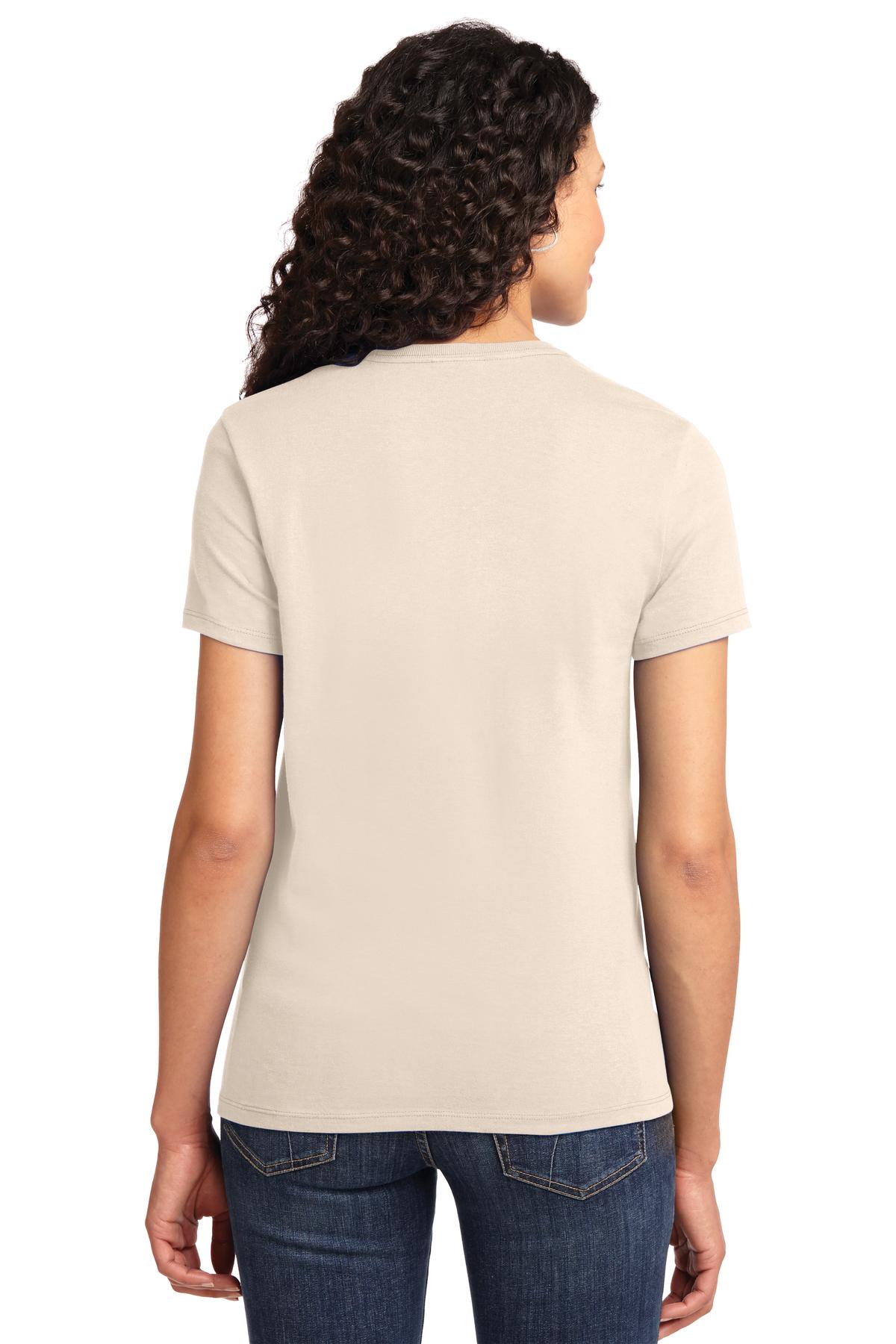 Natural Port & Co Women's Essential Tee. LPC61 plain