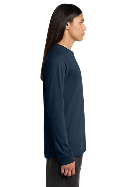 Navy BELLA+CANVAS Unisex Jersey Long Sleeve Tee. BC3501 plain