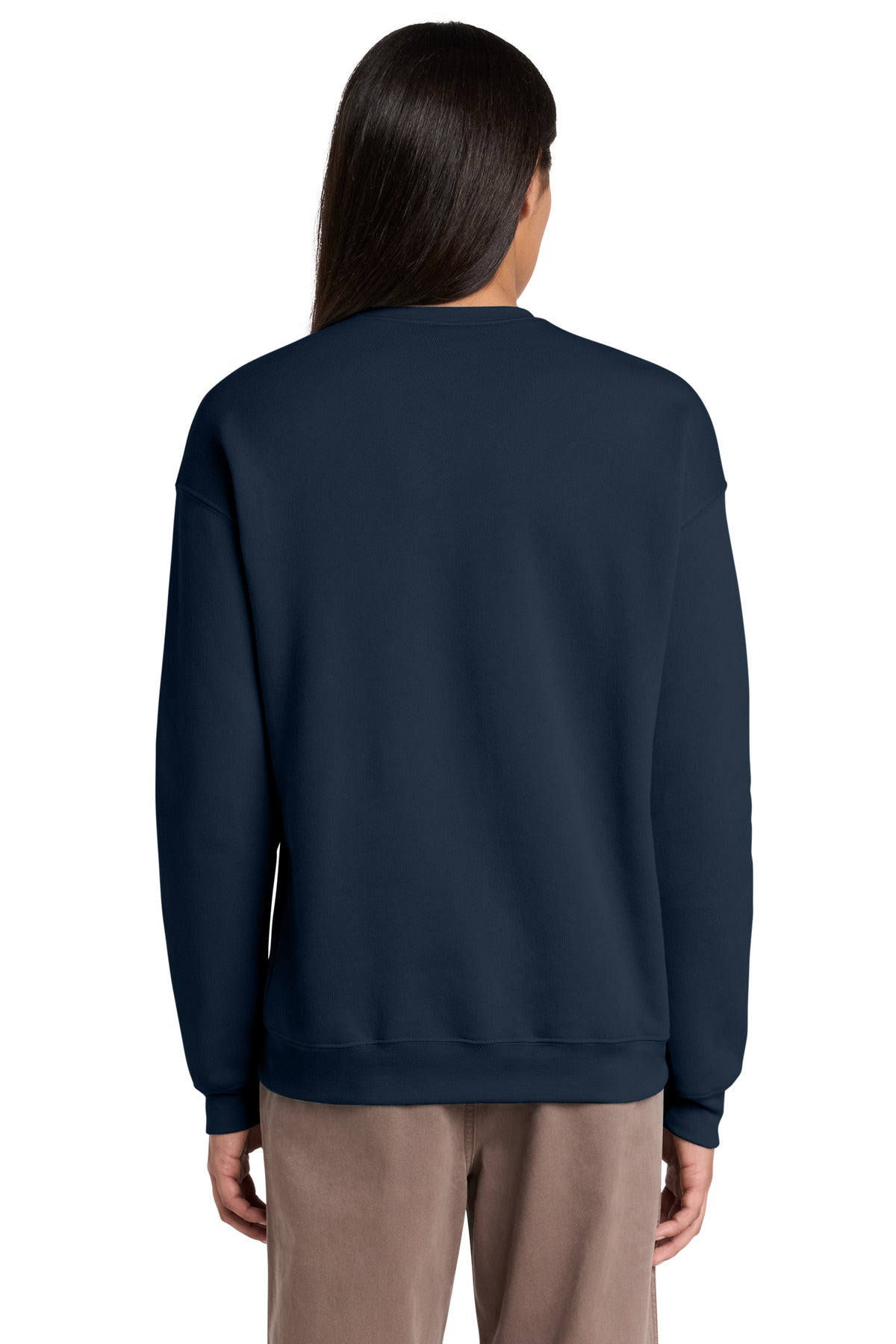 Navy BELLA+CANVAS Unisex Sponge Fleece Drop Shoulder Sweatshirt. BC3945 plain