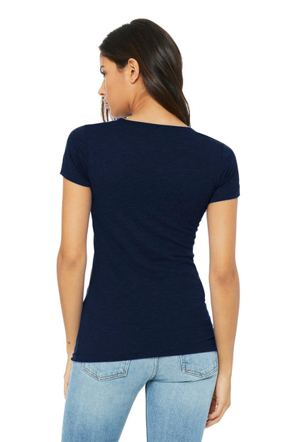 Navy BELLA+CANVAS Women's Slim Fit Tee. BC6004 plain