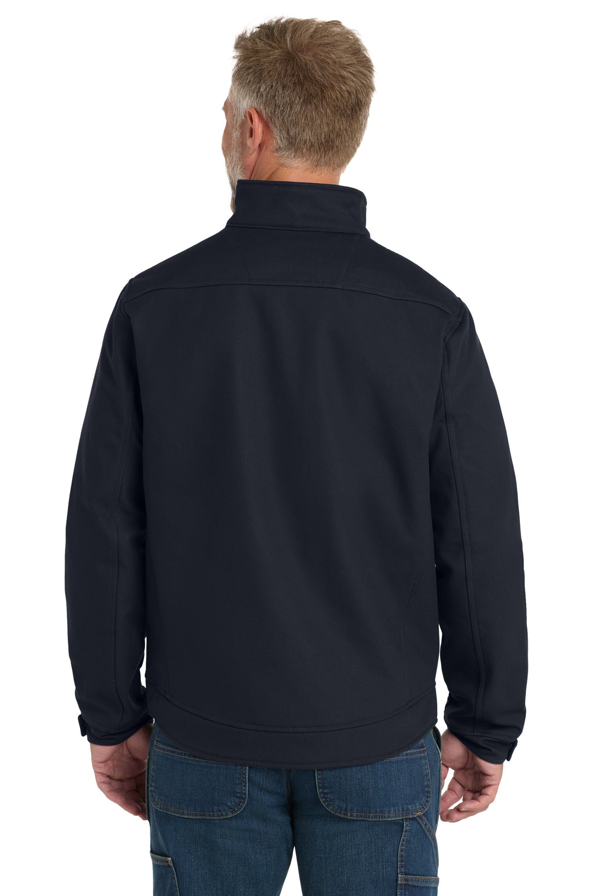 Navy Blue CornerStone Duck Bonded Soft Shell Jacket CSJ60 plain
